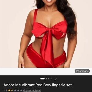 Adore Me Scarlet Bow Lingerie Set